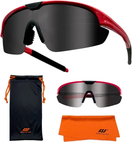 Vista 5 de XII WY escudo polarizado jóvenes niños junior deportes gafas de sol ciclismo correr golf béisbol para niños niñas