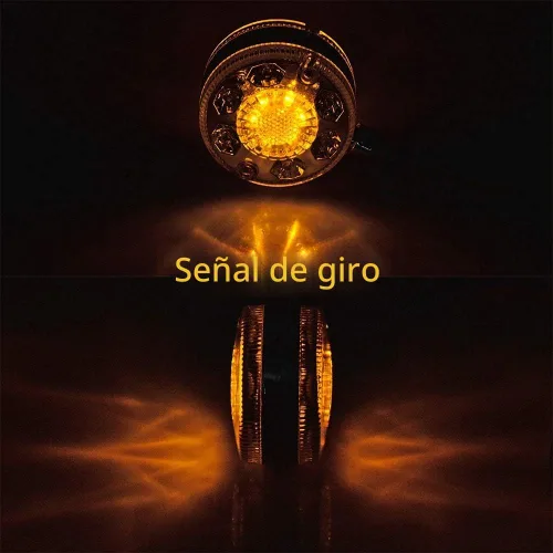 Vista 7 de Astra Depot 1 par de luces de cara doble de 24 LED de 3 pulgadas redondas, rojas/ámbar/blancas con lente transparente, para guardabarros SEMI CAMIÓN