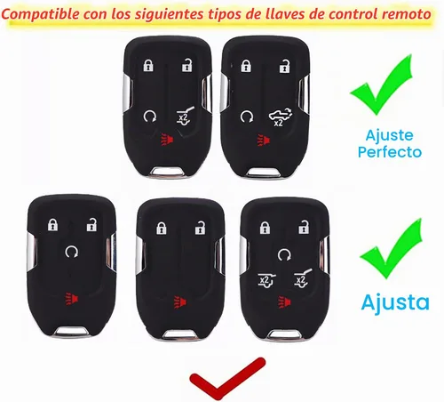 Vista 2 de Funda para Llavero GMC Carcasa de Llavero TPU Protector de Carcasa Control Remoto sin Llave Soporte para Llave Inteligente Compatible con GMC Acadia