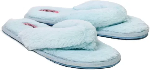 Vista 3 de Millffy Pantuflas mullidas con puntera abierta para verano, cálidas, cómodas, para mujer
