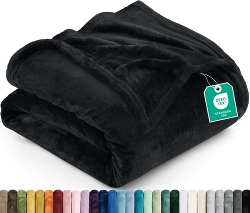 Vista 16 de Utopia Bedding - Manta de vellón de lujo, mullida, antiestática; manta de suave microfibra de 8.8 oz/yd² (300 g/m²) para sofá y cama; tamaño Gris
