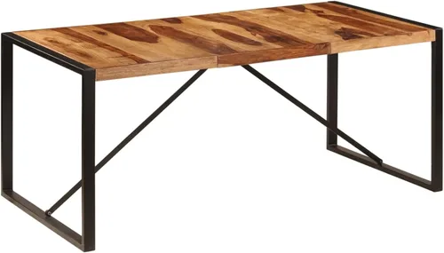 Vista 8 de ZEYUAN Mesa de Comedor Mesa de Comedor Redonda Mesa de comedor de madera de comedor Mesa de madera para Comedor 70.9 x 35.4 x 29.5 pulgadas, madera