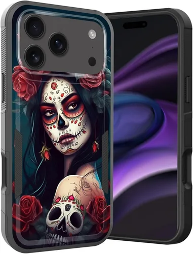 Vista 196 de Funda para iPhone Air, doble capa híbrida resistente resistente a prueba de golpes de policarbonato duro + funda protectora de silicona suave