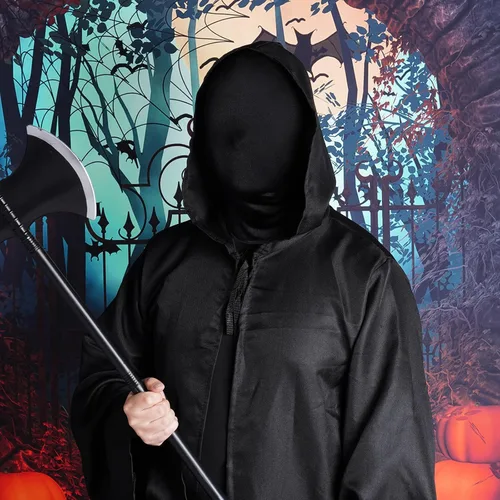 Vista 5 de Miayon Zentai - 2 máscaras faciales completas de elastano con capucha para la piel, máscara elástica transpirable para Halloween, cosplay, disfraces