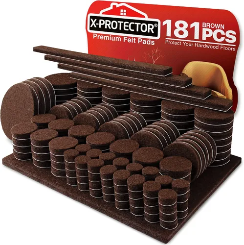 Vista 8 de X-PROTECTOR - Almohadillas de fieltro para muebles, 133 unidades, almohadillas de fieltro para patas de muebles, los mejores protectores de piso