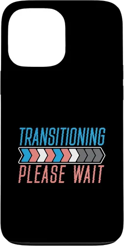 Vista 24 de Funda transgénero LGBTQ para iPhone 16 Transitioning Please Wait Rainbow Pride