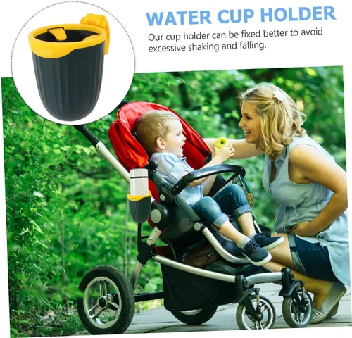 Vista 5 de Abaodam Adjustable Cart Bottle Holder Stroller Cup Rack Trolley Accessory Secure Drink Holder for Park Walks and Bicycle Trips Simple Clip