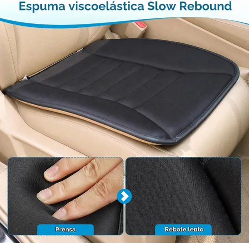 Vista 2 de Tsumbay Cojín de asiento de automóvil, funda de asiento de espuma viscoelástica con parte inferior antideslizante, ajuste universal
