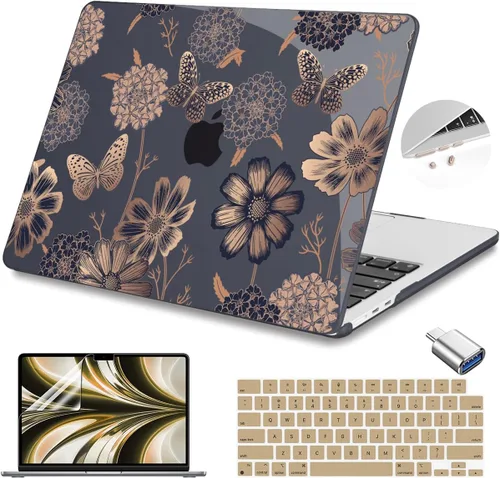 Vista 36 de Teryeefi Funda rígida para MacBook Air M3, M2, M4, MacBook Air de 13 pulgadas 2025, 2024, 2023, 2022, versión A3240, A3113, A2681, carcasa rígida