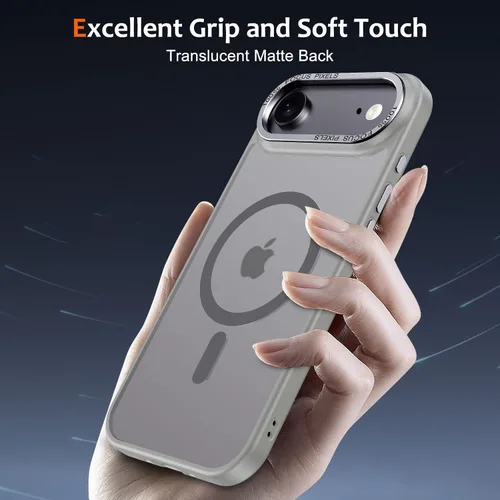 Vista 1338 de Anuck - Funda magnética para iPhone 11 compatible con MagSafe, carcasa trasera mate translúcida dura, borde de TPU, delgada, resistente a impactos