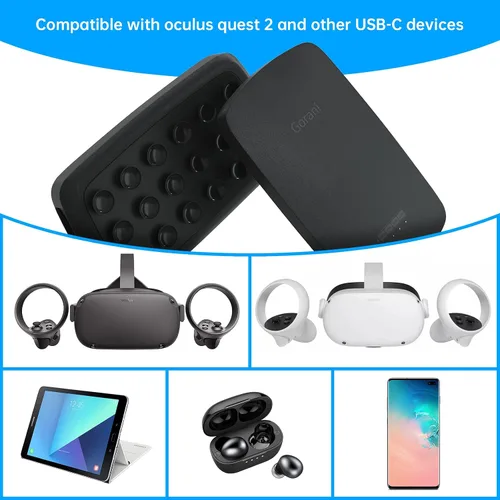 Vista 7 de Battery Pack for Meta Oculus Quest 2 5000mAh Extra 2 Hours Playtime Meta Oculus Quest 2 VR Extended Extra Battery Pack