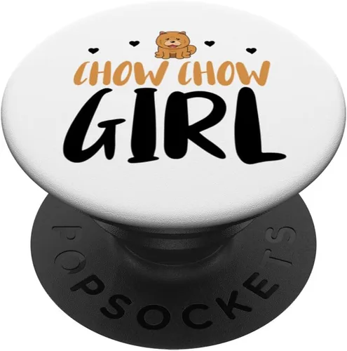 Vista 6 de Chow Chow Girl Funny Chow Chow Dog Lover PopSockets MagSafe PopGrip for iPhone