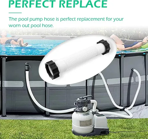Vista 3 de Manguera de bomba de filtro de arena de piscina de 16 pulgadas compatible con bombas de filtro de arena de piscina Intex y sistemas de agua salada