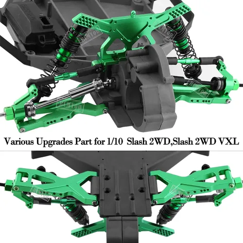 Vista 6 de Tensores de aluminio Camber Links Upgrades Part para 1/10 Slash 2WD/Stampede 2WD/Rustler 2WD/Bandit 2WD, tensores de aleación Camber Links Hops Up
