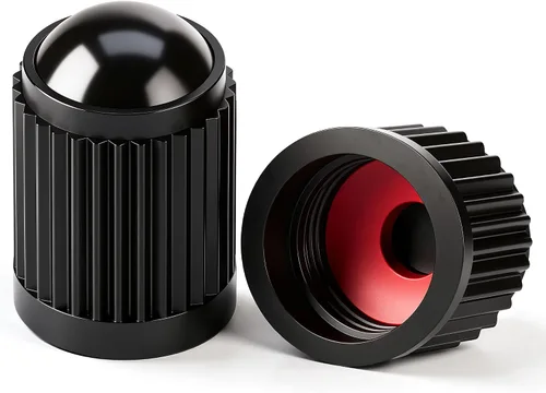 Vista 34 de 10 piezas de tapas de válvula de neumático TPMS con vástago largo, tapas de válvula de rueda de plástico negro para TPMS TR20008, tapas de vástago