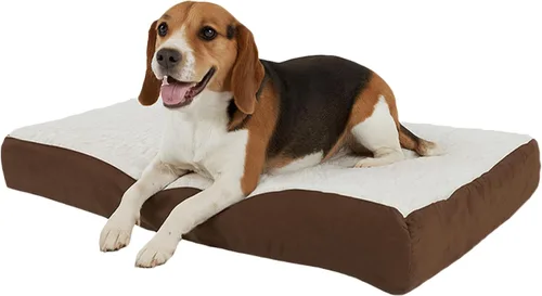Vista 22 de PETMAKER Cama ortopédica para perros, cama para perros de espuma viscoelástica de 2 capas con funda Sherpa lavable a máquina, cama para perros