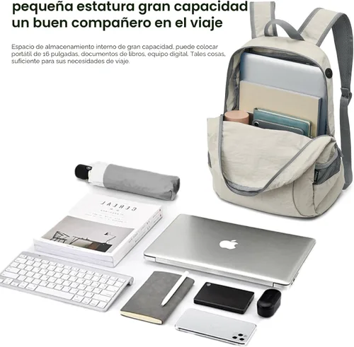 Vista 3 de G4Free Mochila plegable ligera de 20L para viajes, senderismo, mochila plegable para hombres y mujeres
