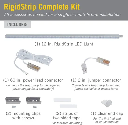 Vista 2 de Armacost Lighting RigidStrip - Kit de difusor de luz LED enlazable de 24 V, 12 pulgadas, 4000 K 321119