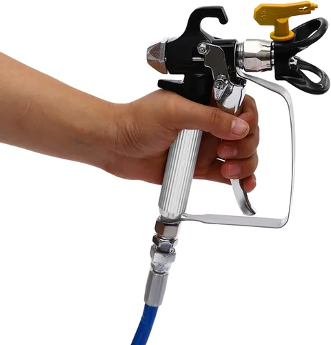 Vista 7 de Pulverizador de pintura sin aire, pulverizador de emulsión de pintura sin aire de 1600 W con manguera flexible de alto alcance y tolva de gran