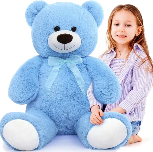 Vista 21 de MorisMos Oso de Peluche Gigante Animal de Peluche 3 pies, 36 pulgadas, Oso de Peluche Grande para Decoración de Baby Shower, Animal de Peluche
