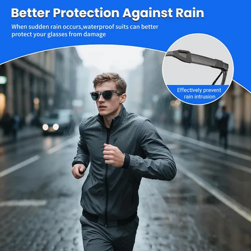 Vista 3 de HiBloks - Funda de silicona impermeable para Ray-Ban Meta Wayfarer/Skyler/Headliner/Oakley Meta HSTN, funda a prueba de sudor para accesorios Ray