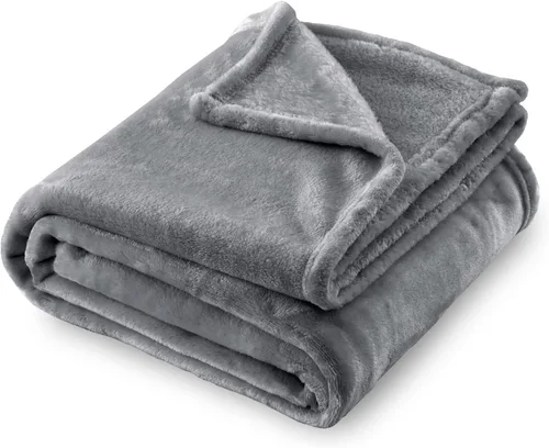 Vista 10 de SOCHOW Manta de Franela de Forro Polar Tamaño Throw, Súper Suave y Acogedora para Todas las Estaciones para Cama o Sofá, Coral Azul, 50x60 pulgadas