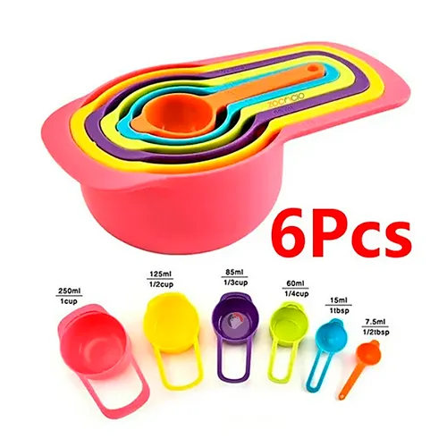 Vista 3 de Set De Cucharas Medidoras Para Reposteria Cocina X6 Cucharas