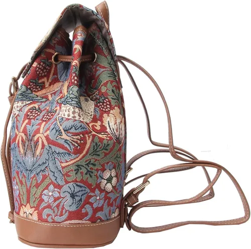Vista 3 de William Morris - Mochila de cordón con hebilla y hebilla para colgar