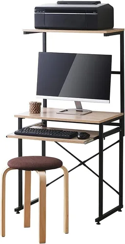 Vista 9 de Iris Ohyama TDK-6042 Desk, Office, PC Desk, Width 23.6 x Depth 16.5 x Height 50.0 inches (60 x 42 x 127 cm), PC, Work Desk, Assembly Item, Light