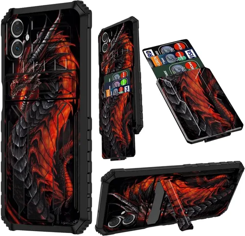 Vista 62 de Funda para Samsung A13 5G, Galaxy A13 5G con tarjetero desmontable atril resistente a prueba de golpes funda protectora para Samsung Galaxy A13 Gato