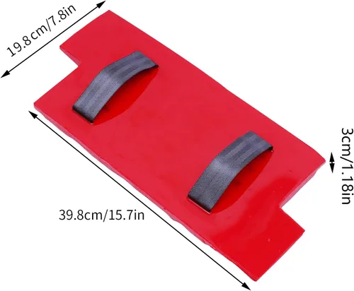 Vista 2 de Sellos de hormigón de poliuretano grande Esteras de textura de piedra Herramienta de estampado Impresión de cemento rojo (15.7 * 7.9 in)