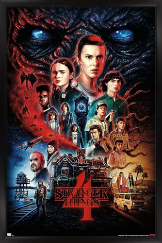 Vista 8 de Trends International Netflix Stranger Things: Season 4 - Póster de pared de una hoja, 14.725 x 22.375 pulgadas, versión enmarcada de madera