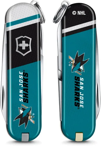 Vista 2 de Victorinox Navaja clásica SD Swiss Army – Navaja compacta de 7 funciones de fabricación suiza con hoja pequeña, destornillador y llavero – San José