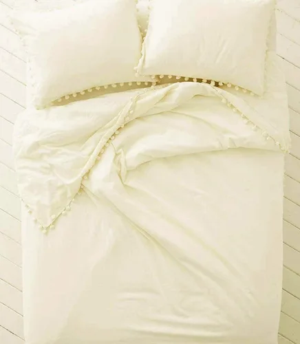 Vista 20 de Edredón hippie puro con borlas para dormitorio, manta bohemia con flecos indios, funda de edredón de algodón para mujer con fundas de almohada