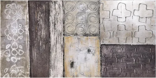 Vista 45 de Empire Art Direct Arte abstracto para pared, lienzo pintado a mano con textura por Martin Edwards, marco negro, 24 x 48 pulgadas, goteo nevado 1