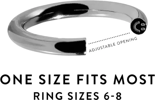 Vista 3 de Stella Valle Anillo sonriente Anillo de plata chapado en rodio para mujer Anillo de plata con forma de sonrisa para ella Anillo ajustable