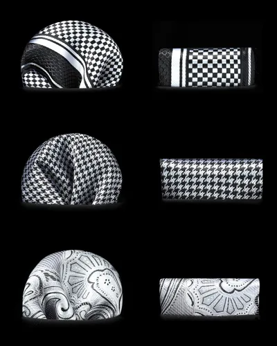 Vista 40 de HISDERN Juego de corbatas extralargas para hombre y pañuelo de bolsillo de 63 pulgadas, colección XL, caja de regalo, corbata, lote de 3