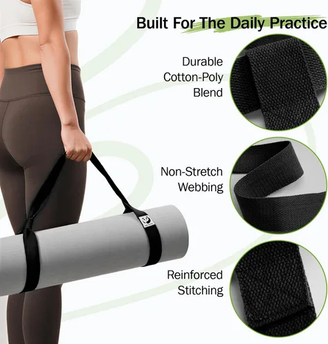 Vista 3 de Slim Panda Yoga Mat Straps for Carrying, Adjustable Yoga Mat Carrier Sling Fits All Mats(Mat Not Included)