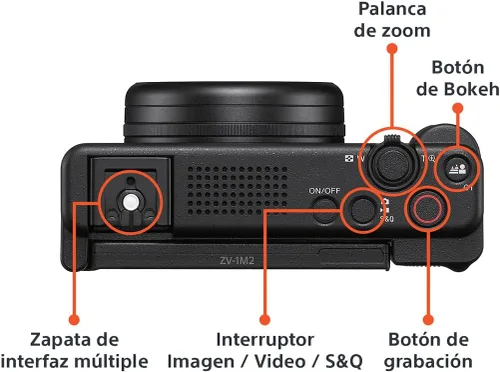 Vista 6 de Sony ZV-1 II Cámara de Vlog para Creadores de Contenido y Vloggers - Negro
