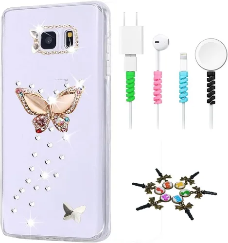 Vista 8 de Bling Case SSSGCDwCPSeries-5 - Funda con tapa y cristales brillantes, diseño 3D hecho a mano