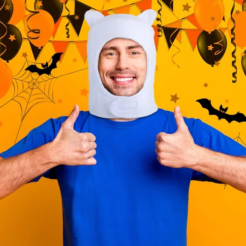 Vista 7 de Jiuguva 2 sombreros de Halloween para adultos, sombreros de animales acogedores, accesorios de disfraz de fiesta de cosplay, sombreros de animales