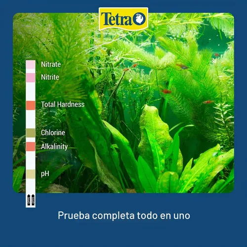 Vista 3 de Tetra EasyStrips 6 en 1 tiras de prueba para acuario, prueba de agua (19542)