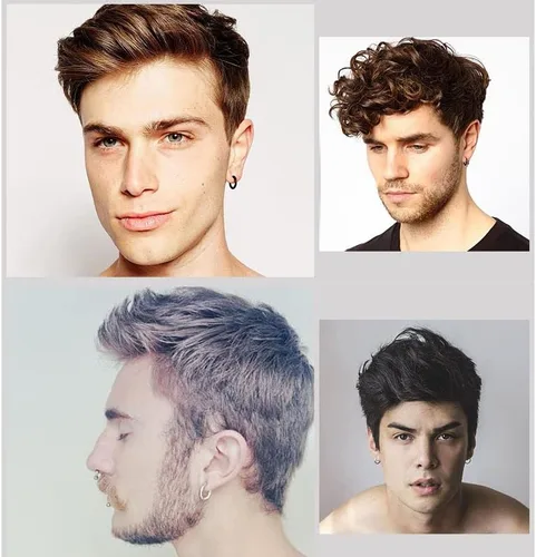 Vista 5 de 7 pares de aretes de aro de acero inoxidable quirúrgico 316L para mujeres y hombres, chapados en oro de 18 quilates, aretes de aro pequeños