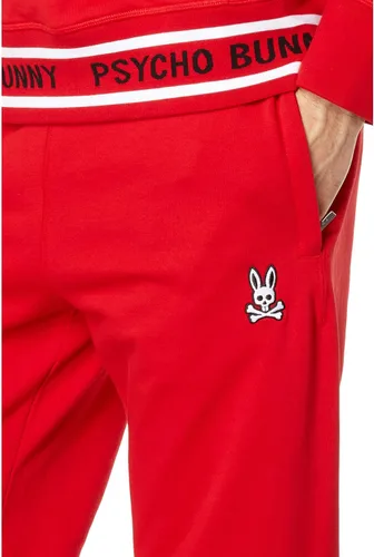 Vista 3 de Psycho Bunny Burks Pantalones de chándal Rojo Brillante LG, Rojo brillante