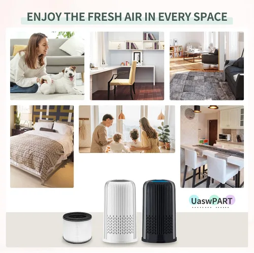 Vista 7 de AP-T10FL - Filtro de repuesto compatible con HoMedics Air Pu-rifier de repuesto para AP-T10-WT AP-T10-BK TotalClean serie torre 4 en 1 con filtros