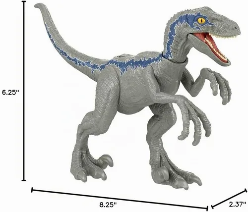 Vista 4 de Jurassic World Dominion 2022 Serie de películas Feroz Pack Velociraptor Azul