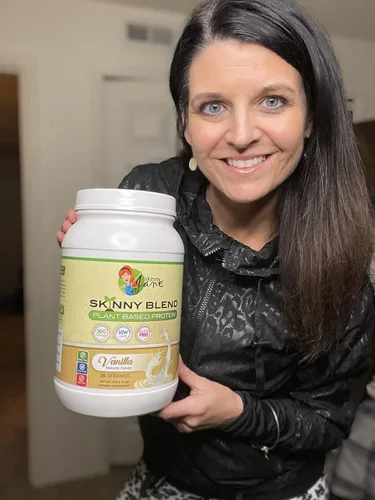 Vista 2 de Skinny Jane Skinny Blend Batido de proteínas a base de plantas de mejor sabor Polvo vegano Bajo en carbohidratos apto para dieta cetogénica
