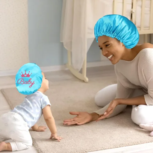 Vista 12 de Mepase 5 piezas de mamá y yo hospital a juego trajes de maternidad bata de envolver manta para bebé niña niños diadema sombrero para mamá bebé