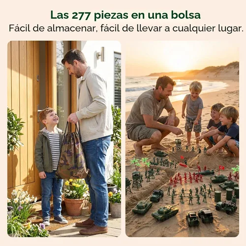 Vista 6 de AMOR PRESENT Juego militar de 277 piezas para hombres del ejército, juguetes militares para niños de 8 a 12, soldado militar, figuras de soldados