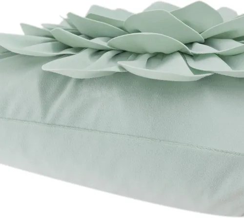 Vista 6 de OiseauVoler Fundas de almohada decorativas con flores 3D de 18 x 18 Verde manzana